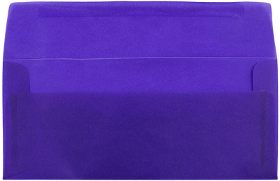 Primary Blue Translucent 30lb #10 Square Flap Envelopes (4 1/8 x 9 1/2)