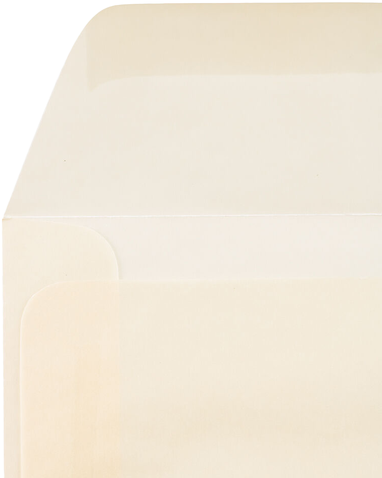 Natural Spring Ochre Translucent 30lb 6 x 6 Square Envelopes
