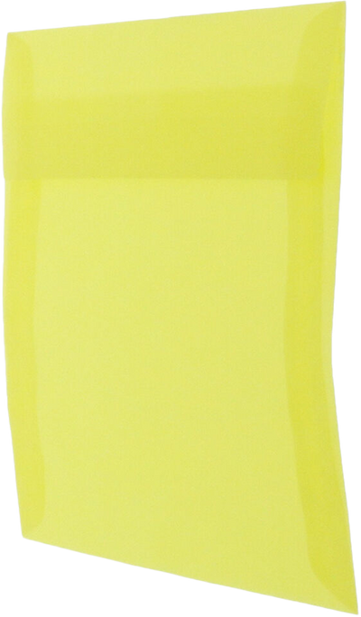Primary Yellow Translucent 30lb 6 x 6 Square Envelopes