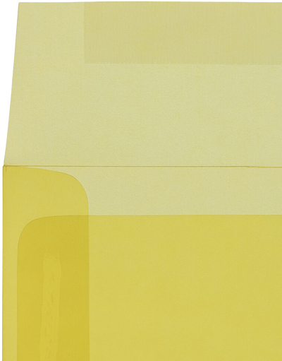 Primary Yellow Translucent 30lb 6 x 6 Square Envelopes