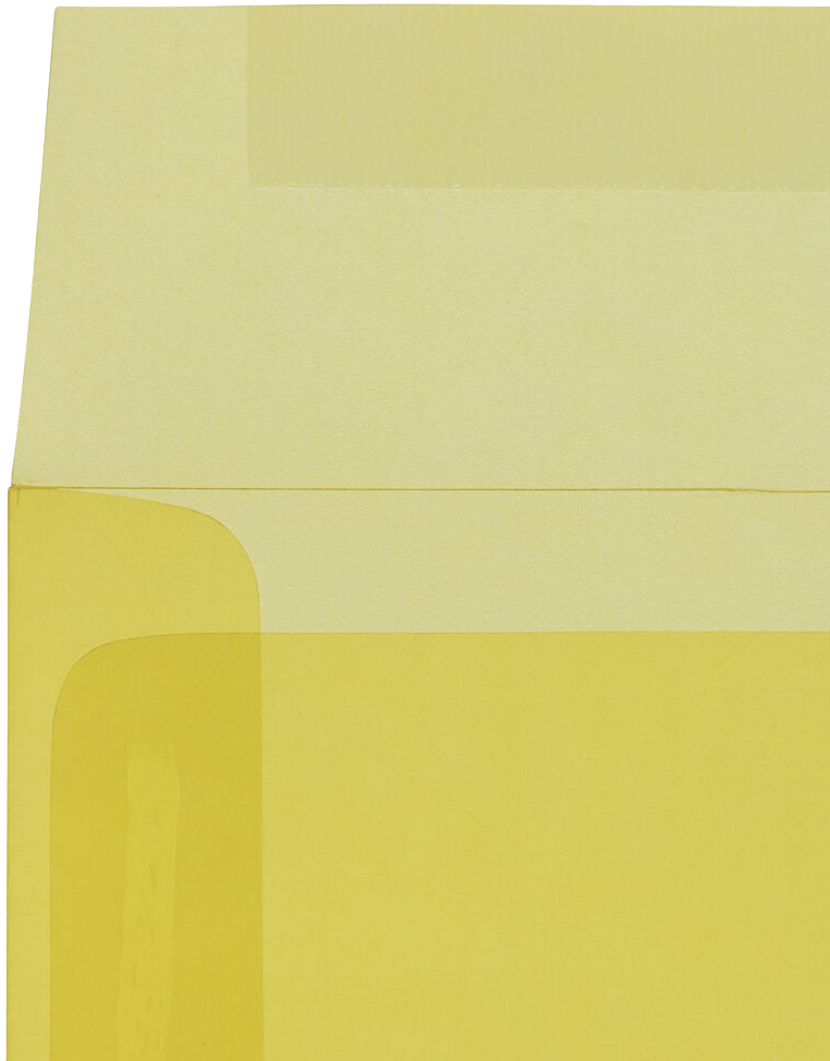 Primary Yellow Translucent 30lb 6 x 6 Square Envelopes