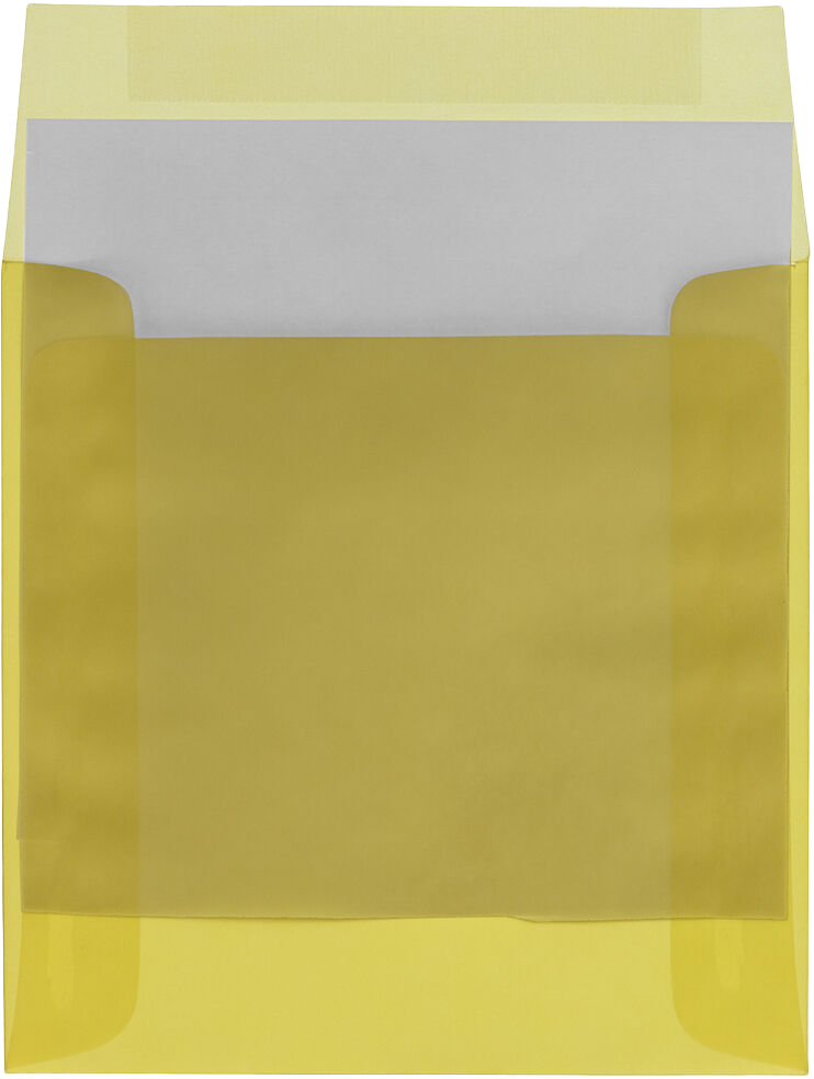 Primary Yellow Translucent 30lb 6 x 6 Square Envelopes