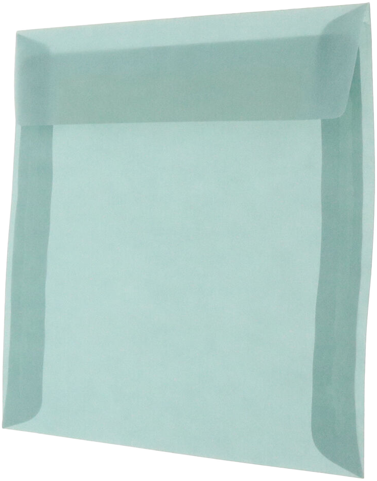 Ocean Blue Translucent 30lb 8 1/2 x 8 1/2 Square Envelopes