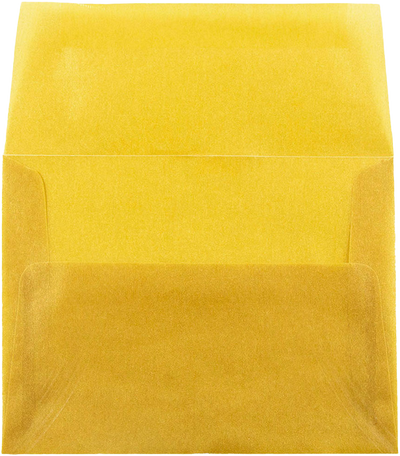 Gold Translucent 30lb A2 Invitation Envelopes (4 3/8 x 5 3/4)