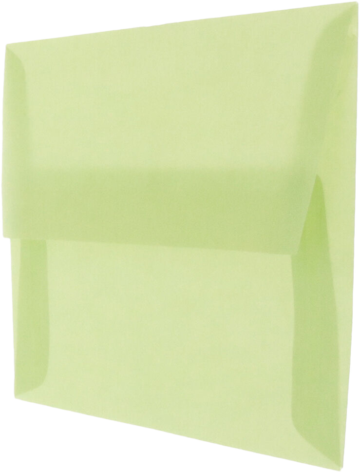 Leaf Green Translucent 30lb A10 Invitation Envelopes (6 x 9 1/2)