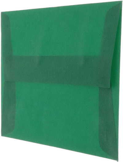 Racing Green Translucent 30lb A10 Invitation Envelopes (6 x 9 1/2)