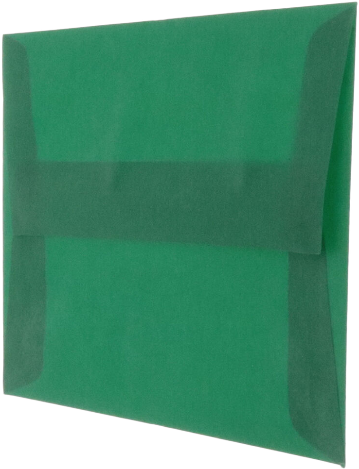Racing Green Translucent 30lb A10 Invitation Envelopes (6 x 9 1/2)
