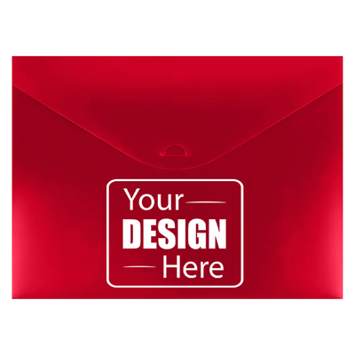Red Letter Booklet Plastic Envelopes (9 3/4 x 13) with Tuck Flap