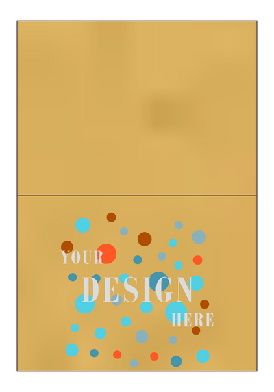 Gold Metallic 100lb A7 Foldover Cards (5 1/8 x 7)