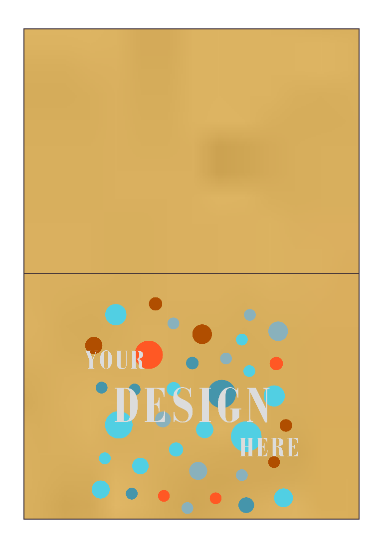 Gold Metallic 100lb A7 Foldover Cards (5 1/8 x 7)