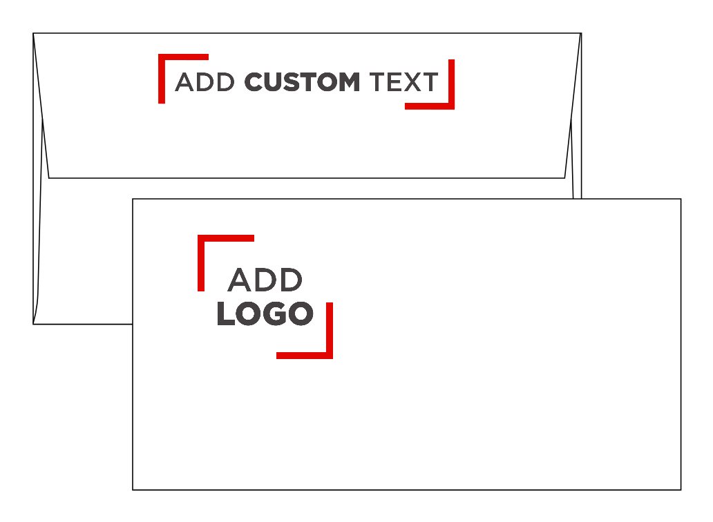White 28lb Photo Greeting Invitation Envelopes (4 3/8 x 8 1/4) with Peel & Seal