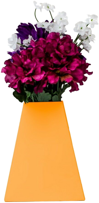 Orange Paper Pop Flower Up Vases - 3 Pack