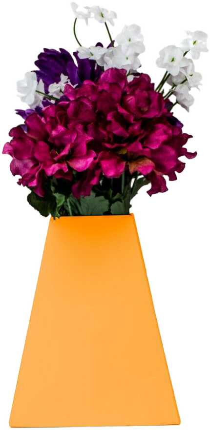 Orange Paper Pop Flower Up Vases - 3 Pack
