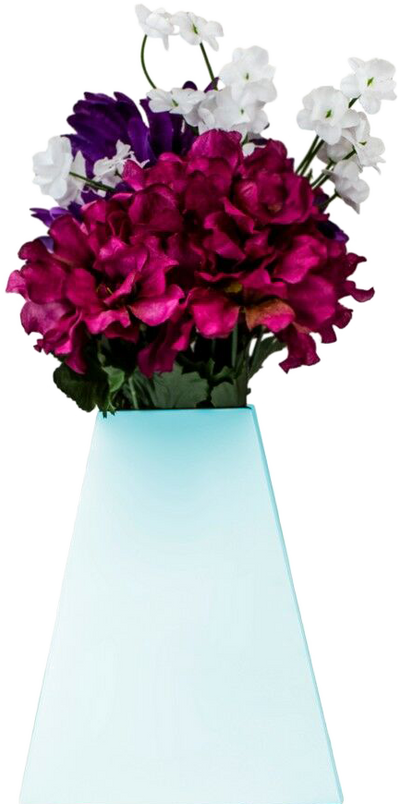 Sky Blue Paper Pop Flower Vases - 3 Pack
