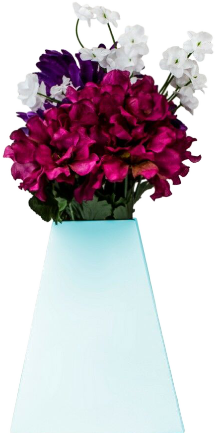 Sky Blue Paper Pop Flower Vases - 3 Pack