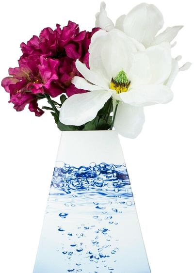 Water Drops Design Paper Pop Flower Vases - 3 Pack