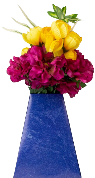Blue Marble Paper Pop Flower Vases - 3 Pack