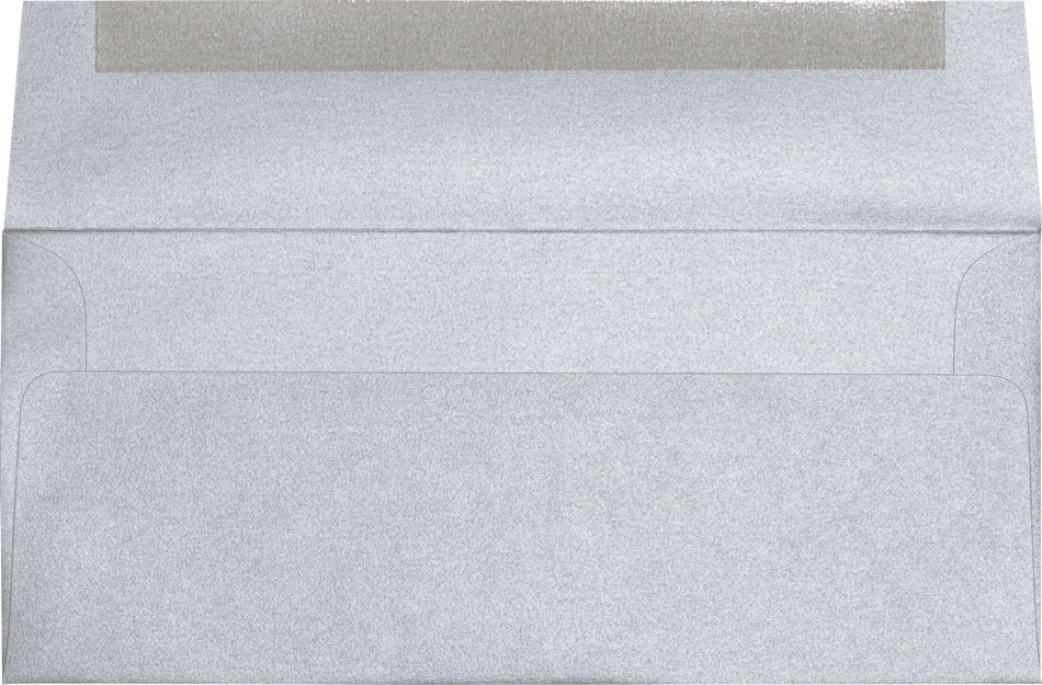 Silver Metallic 32lb #10 Square Flap Envelopes (4 1/8 x 9 1/2)