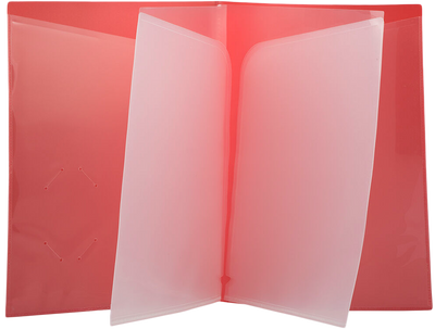 Red 9 x 12 High Pocket Plastic 6 High Pocket Folders