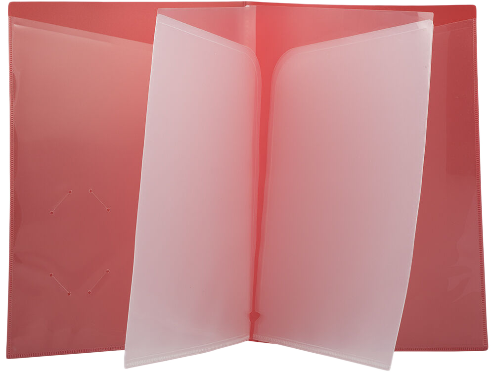 Red 9 x 12 High Pocket Plastic 6 High Pocket Folders
