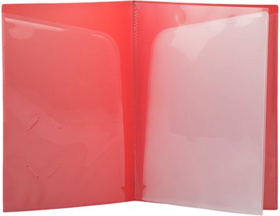 Red 9 x 12 High Pocket Plastic 6 High Pocket Folders