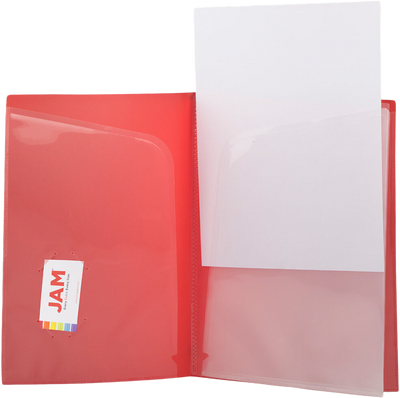 Red 9 x 12 High Pocket Plastic 6 High Pocket Folders