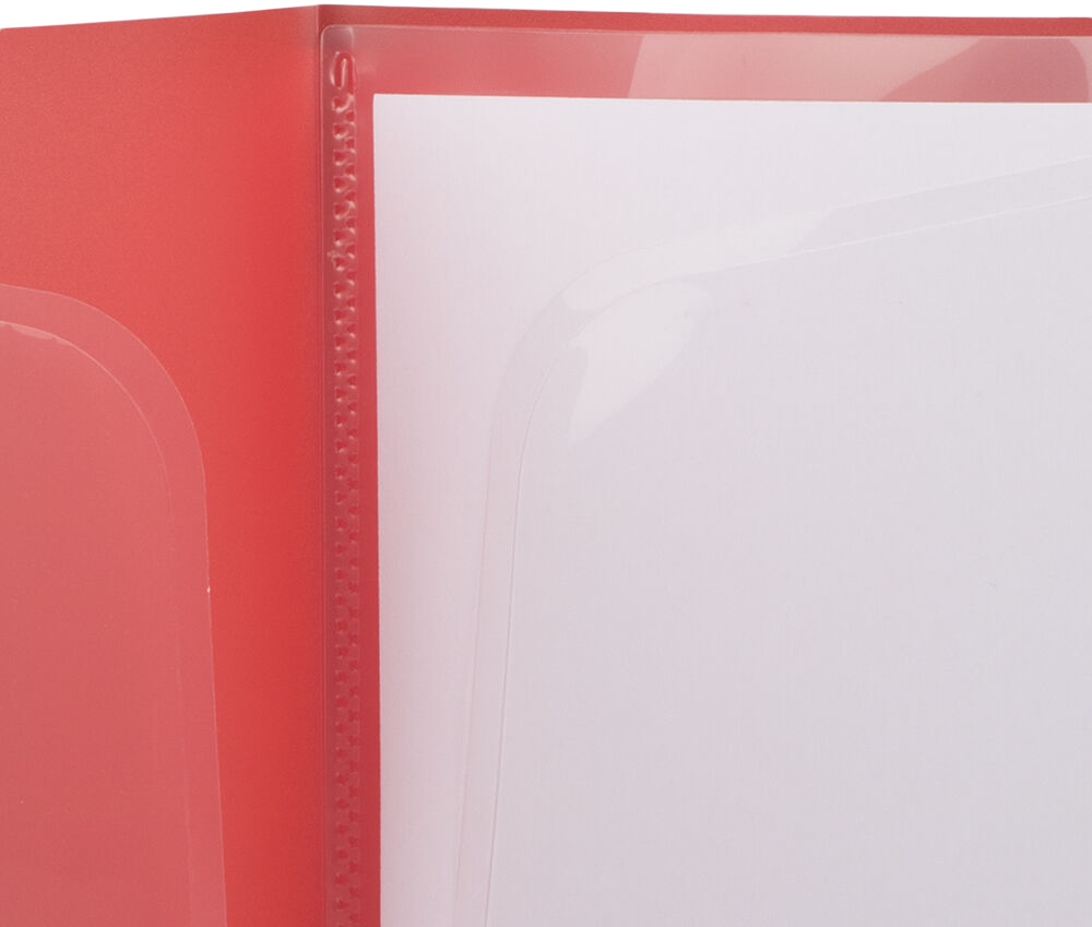 Red 9 x 12 High Pocket Plastic 6 High Pocket Folders