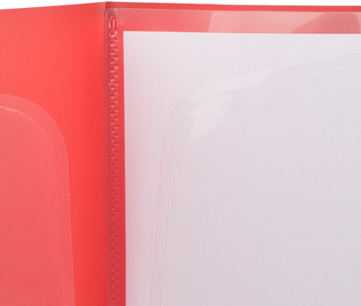 Red 9 x 12 High Pocket Plastic 6 High Pocket Folders