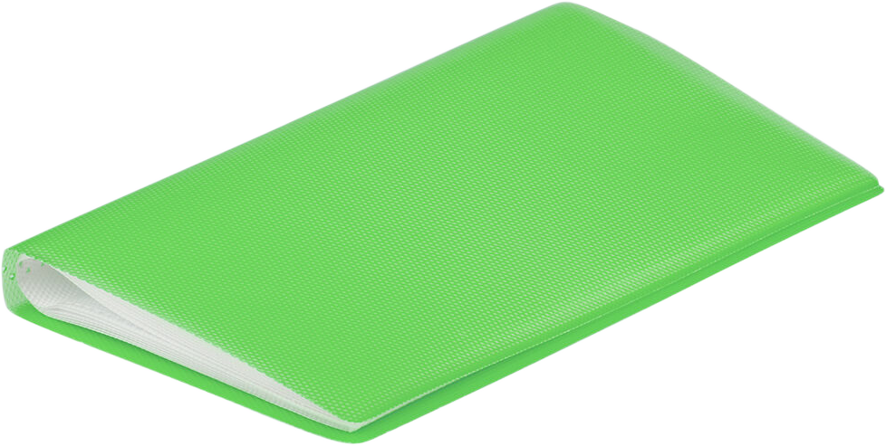 Green Business Card 12 Page Book - 72 Card Capacity