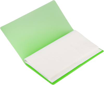 Green Business Card 12 Page Book - 72 Card Capacity