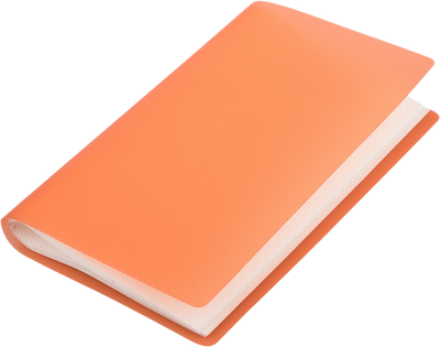 Orange Business Card 12 Page Book - 72 Card Capacity