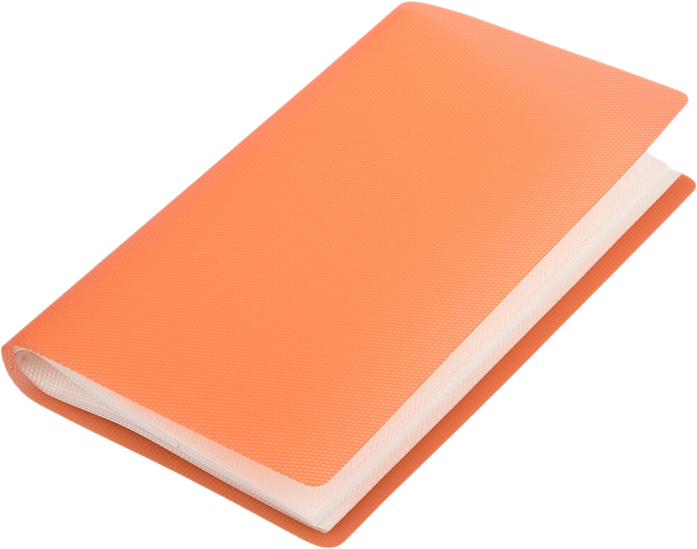 Orange Business Card 12 Page Book - 72 Card Capacity