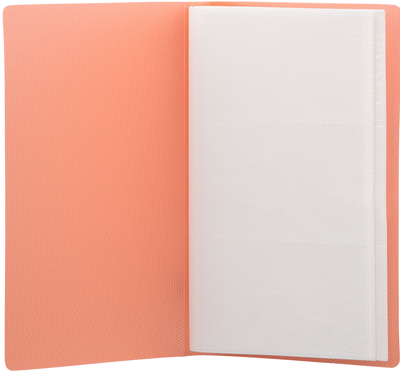 Orange Business Card 12 Page Book - 72 Card Capacity