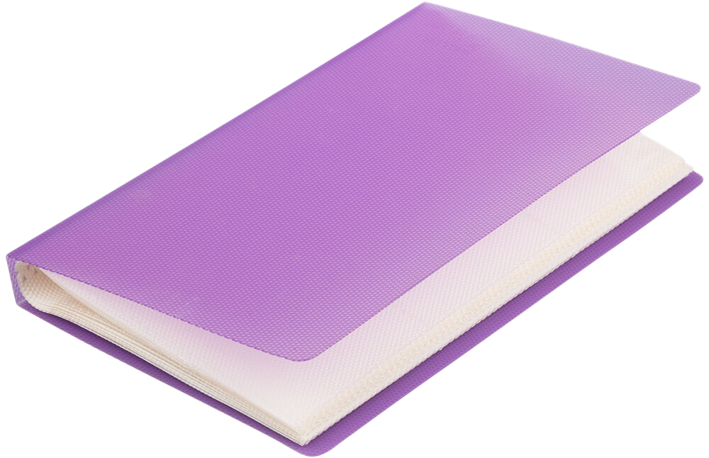 Purple Business Card 12 Page Book - 72 Card Capacity