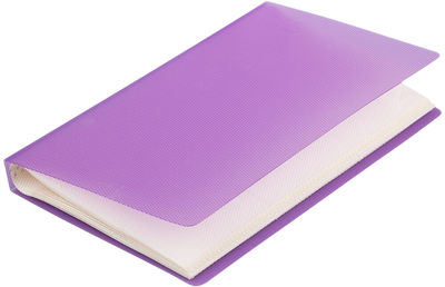 Purple Business Card 12 Page Book - 72 Card Capacity