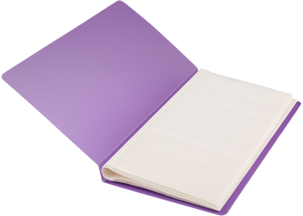 Purple Business Card 12 Page Book - 72 Card Capacity