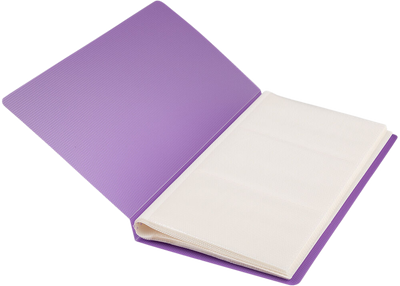 Purple Business Card 12 Page Book - 72 Card Capacity