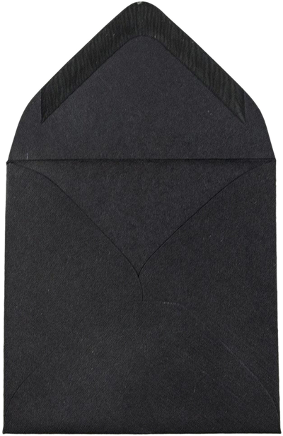 Black Linen 32lb 3 1/8 x 3 1/8 Square Envelopes
