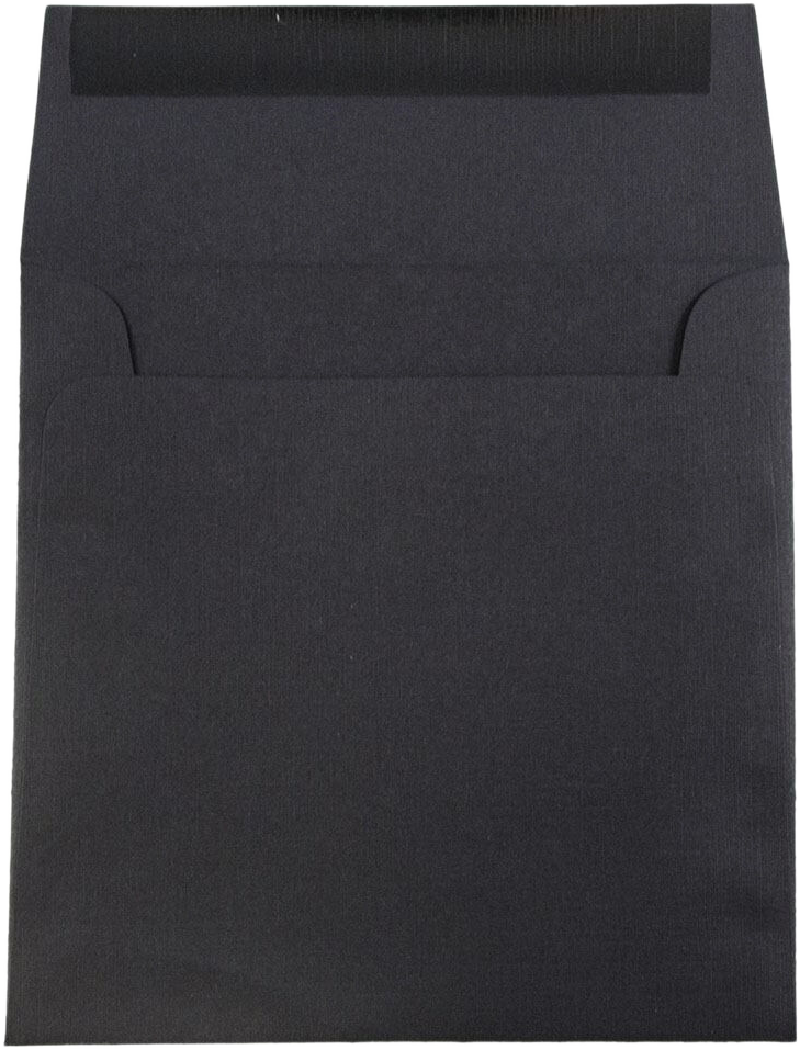 Black Linen 32lb 5 1/2 x 5 1/2 Square Envelopes