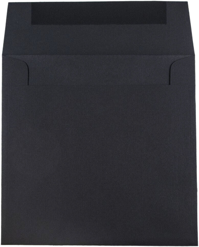 Black Linen 32lb 9 x 9 Square Envelopes with Peel & Seal