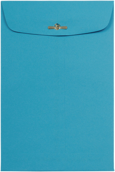 Pool Blue 24lb 6 x 9 Open End Envelopes with Clasp