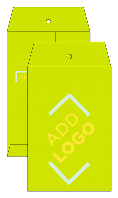 Wasabi Lime Green 24lb 6 x 9 Open End Envelopes with Clasp