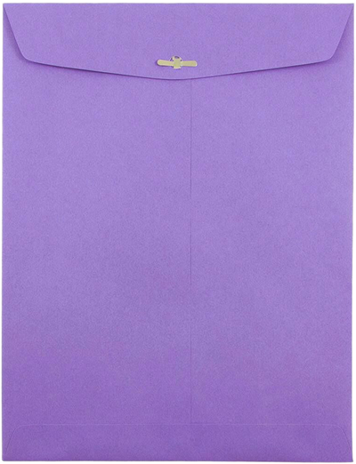 Violet Grape Purple 24lb 10 x 13 Open End Envelopes with Clasp