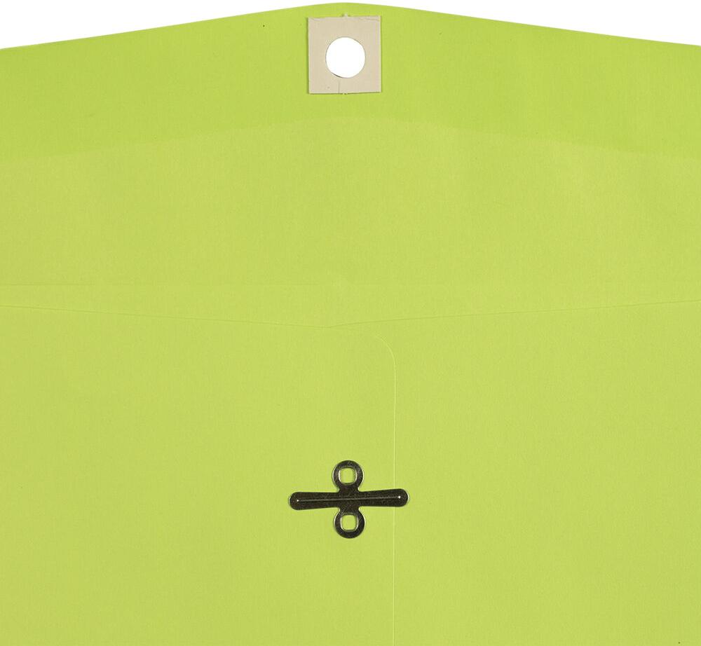 Wasabi Lime Green 24lb 10 x 13 Open End Envelopes with Clasp
