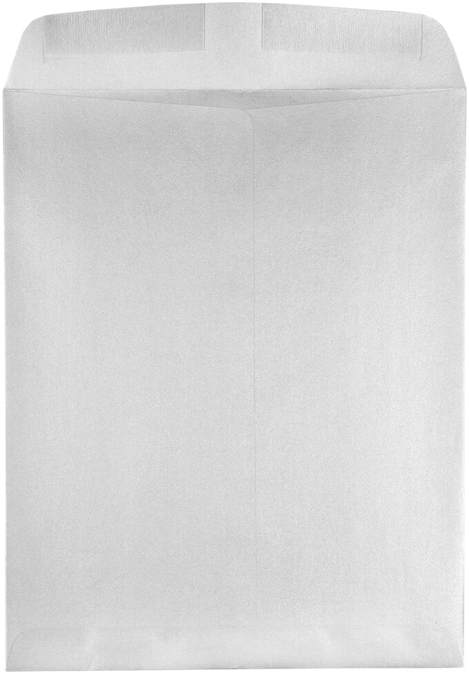 Silver Metallic 32lb 10 x 13 Open End Envelopes