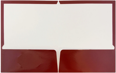 Glossy Red Maroon 9 x 12 Standard Folders
