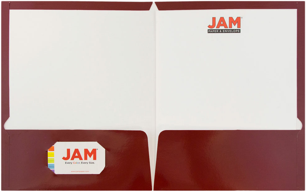 Glossy Red Maroon 9 x 12 Standard Folders