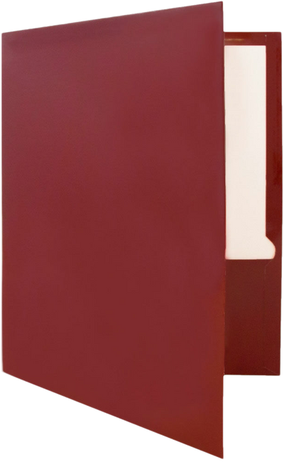 Glossy Red Maroon 9 x 12 Standard Folders