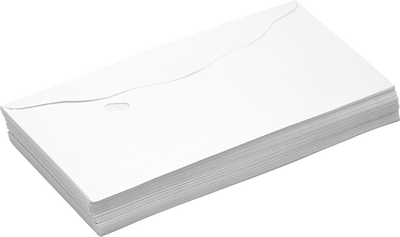 White 20lb 3 1/8 x 6 1/4 Offering Envelopes