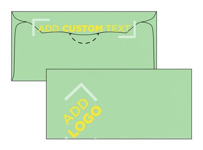 Pastel Green 20lb 3 1/8 x 6 1/4 Offering Envelopes